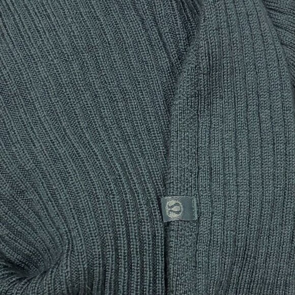 Lululemon Womens On The Go Poncho Merino Wool Blue OS Oversized Fit - Picture 7 of 8